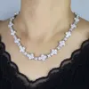 Chokers Out Star Link Link Naszyjnik Krzyżowy dla mężczyzn Kobiety lodowe Bling Silver Pleated Cubic Zirconia Charm Hip Hop Jewelry 231214