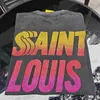 Heren T-shirts Oversized Saint Louis T-shirts Mannen Vrouwen 1 1 Hoge Kwaliteit Gewassen Destroy Tee Zonsondergang Kristal T-shirts T231214