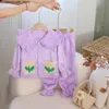 Pajamas Girls Pajamas Sets Autumn Winter Sleepwear for Kids Fashionable Girls Warm Pijama Thick Coral Fleece Children Clothing Sets