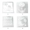 Moldes para hornear Flor en relieve Diseño hueco para pastel de boda Plantilla Cupcake DIY Craft Lace