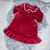 Pyjamas de noël pour bébés, peignoirs de bain à capuche en velours rouge, chemise de nuit pour enfants, garçons et filles, pyjama pour frères et sœurs, R231214