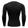 Men's Dress Shirts Compression Shirt Men's T-Shirt Long Sleeve Black Top Fitness Sunscreen Second Skin Quick Dry Breathable Casual long T-Shirt 4XL 231214