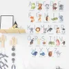 Autocollants muraux aquarelle animaux de dessin animé ABC Alphabet, pour chambre d'enfants, chambre à coucher, jardin d'enfants, sparadrap muraux décoratifs, papier peint mural