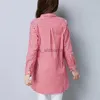 Women's Blouses Chemises Chemise à carreaux surdimensionnée pour femmes avec poches dames mode chemisiers élégants 2023 haut à manches longues Style coréen vêtements décontractés YQ231214