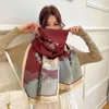 Scarves Chinese Style Landscape Flower Scarf Autumn And Winter High-end Feel Imitation Cashmere Women's Versatile Thick Female