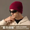 Designer Beanie Hat Wool Knitted Winter Warm Men Cap Skull Hair Bonnet Baggy Gorro For Adult Mens Gift