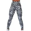 Damen Leggings Schwarz Weiß Zebra Gedruckt Legging Sport Yoga Hosen Hohe Taille Gym Strumpfhosen Gestreiften Workout Fitness Leggins Elastische 231214