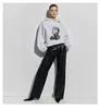 Designer harvey hoodies feminino cinza lã com capuz camisola bing impressão algodão solto pulôver ab sweatshirts marca feminina hoodie 3068