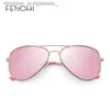 Zonnebril FENCHI zonnebril dames vintage Klassieke pilot zonnebril designer merk unisex Rijbril lunettes de soleil hommeL231214