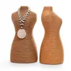 Jewelry Pouches Mannequin Bust Necklace Display Stand Colorful Pendant Holder Packing Store Exhibit Beads Organizer Storage