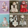 تذكارات الطفل المولود Pography Props Girl Princess Dress Outfit Romper Pography Clothing Happand Hat Association 231213