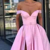 Lässige Kleider Damen süße rosa Partykleidung Abend Brautjungfer Kleid Frau Sommer Qualität lang schulterfrei gelb Prinzessin Prom elegant