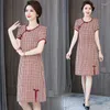 Feestjurken Chinese Jurk Katoen Vintage Plaid Vrouwen Oosterse Gewaad Cheongsam Vrouwelijke China Elegant Casual Modern Mini Qipao