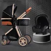 Barnvagnar# baby barnvagn 3 i 1 högt landskap liggande vagn vikbar basinet puchair född barnvagnar# Q231215