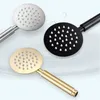 Bathroom Shower Heads Bathroom Stainless Steel Hand Shower Bath Rain Handheld Shower Head Big Panel Square Circular Bath Sprinkler Brushed Gold Black 231213