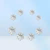 Kadınlar Unisex Classic CZ Diamond 6 Prong Saplama Küpe 18k Beyaz Altın Gümüş Düğün Aşk Küpe Boyutu 3mm 4mm 5mm 6mm 8mm 7351866