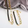 Kolczyki naszyjne Zestaw 2023 INS Sprzedawanie pół kryształowej miedzianej bransoletki spersonalizowanej dla kobiet dziewcząt codziennie noszenie biżuterii hurtowo