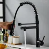 Bathroom Sink Faucets Household Kitchen Faucet Spring Wash Vegetable Basin Stainless Steel Rotatable Pull Out