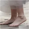 Tornozeleiras Tornozeleiras Anklet Feminino Handmade Ajustável Sier Bell Anel Literário e Estilo Antigo Menina Jóias Acessórios Drop Deliv Dhls6