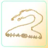 22ss Luxury Designer Pendant Necklaces Stainless Steel Classic Simple Geometric Crystal Rhinestone Necklace Women Wedding Jewelry 2020707