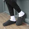Pantofole da uomo in cotone soffice ventilato antiscivolo per la casa Aggiungi velluto morbido e confortevole per scarpe da casa per donna calde