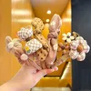 Headbands 3 piecesset of cute childrens coffee cartoon flower hair headwear cute girls hair ring headband childrens hair accessories 231213