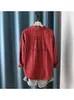 Женские блузки Рубашки на две стороны - Lamtrip в клетчатую полоску с воротником Питера Пэна, двухслойная хлопковая пряжа, свободная блузка-рубашка с длинными рукавами, лето 2023, YQ231214