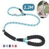 Collari per cani 1.2m P Guinzaglio Corda per animali riflettente con doppio manico Allenamento all'aperto Piombo forte Collana regolabile Accessori per cinture