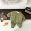Kleidungssets MiniAinis Herbst-Baby-Set aus dicker, mit Baumwolle gepolsterter, warmer Jacke und Hose, 2-teiliges Set aus weichen Pyjamas für Mädchen und Jungen, Kleidungsset 231214