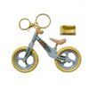 Keychains Creative Bicycle KeyChain Däck kan vändas Candy Color Bag Keyring för par bilnyckelhållare Graduation Gifts Tillbehör