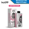 ORIGINAL HAPP BAR 14ML Big Capacity E Cigarett 9K 9000 Puffs 500mAh Batterisladdningsbara 10 smaker God smak engångsvap med LED -skärm snabb leverans