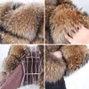 FURE DOMOWE FUAX MAOMOOKONG Super Winter Women Luksus Grube Raccoon Coat 100 Natural Jacket Plus Size Turiety kamizelki żeńskie 231214