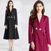 Trench da donna JAMERARY Cappotto giacca a vento alla moda Autunno/Inverno Colletto Abito lungo Abiti da ufficio femminili