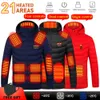 Vestes pour hommes Hommes veste chauffante manteau hiver vêtements thermiques chaud USB veste chauffante hiver gilet de chasse pour la randonnée sportive surdimensionné S-6XL 231213