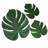 Decorative Flowers 70pcs Simulated Palm Leaves Practical 10 Kinds Fake Faux Jungle Leaf Set For Home Decor