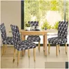 Chair Covers Ers Polyester Dining Set Of 6 Dark Gray 230914 Drop Delivery Home Garden Textiles Sashes Dhrd3