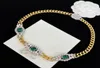 Womens Designer Necklace Pearl Lady Necklaces Women Diamonds Letter Simple Luxury Elegant Golden Chain Flower Jariser7591087