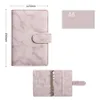 A6 Marble Notebook Binder notepad 7.5*5.1inch Loose Leaf Notebooks 5 Colors without Paper PU Faux Leather Cover File Folder Spiral Planners Scrapbook