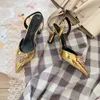 Sandales de créateurs Naplak Marque Chaussures à talons hauts Brillant Bas Classiques Pompes Femmes Nude Cuir Noir Diapositives Chaussures de mariage taille 34-42