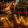 Decorazioni natalizie Luci ghirlanda per esterni 220V G40 Lampadina in plastica LED Festone Fata Luci per patio Luci per matrimoni Street Garden Decorazione per feste 231214