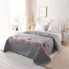 Bedspread Washable Cotton Quilted Bedspread Set Floral Linen Blanket Soft Bed Cover Summer Quilt Comforter SheetComfortable Brushed Sheets 231214