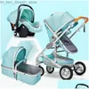 Strollers# Strollers Mtifunctional 3 In 1 Baby Stroller High Landscape Folding Carriage Gold Newborn1 Drop Delivery Kids Maternity Dhqnx Q231215