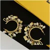 Charm Women Designer Ear Studs Gold Sier Luksusowa marka Letter Peal Hoop Kolczyki Prosty styl biżuterii Big Circle G For Lady P otmlx