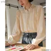 Damesblouses Shirts Chic Korea Tops Blusas Dames 2023 Nieuw Design Effen Kleur Ruches Blouses Japan Meisjes Preppy Stijl Retro Vintage ShirtsL231214