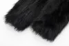 Pelliccia da donna 2024 Inverno Donna Nero Finto Giacca corta Peluche Caldo Cappotto alla moda Elegante risvolto a maniche lunghe Bottone nascosto Capispalla