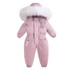 Пуховое пальто-30 Зимний лыжный костюм плюс бархатный детский комбинезон Комбинезоны для мальчиков Теплая детская одежда для маленьких девочек Детская одежда пальто детское пальто 231214