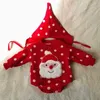 Zestawy odzieży Baby Girl Boy Christmas Clothing Zestaw z zimowym nadrukiem kropkową i aksamitnym kombinezonem Baby czyste bawełniane grube dziecięce ubrania 231214