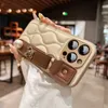 Suitable for iPhone 15 Promax Leather Wrist Strap Phone Case New iPhone 14 Little Bear 13 Cute 12 Minimalist 11 Women