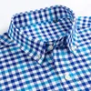 Chemises habillées pour hommes Mode Plaid à carreaux à manches courtes Chemise en coton Poche plaquée unique Col boutonné Vacances Jeune Casual Vichy 231213