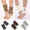 Women Socks Winter Keep Warm Knitted Boot Leg Ladies Crochet Warmers Cover Women's Solid Color Ankle